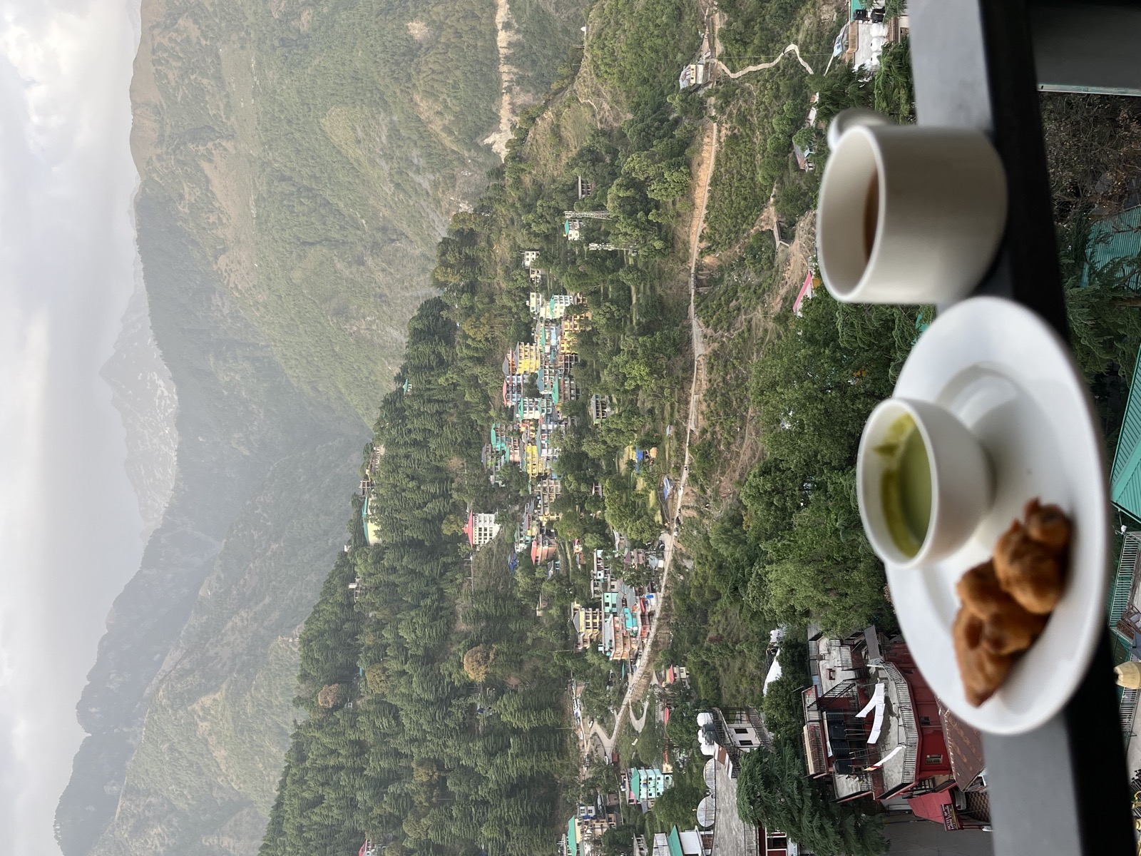 Chai with a view of mountain town