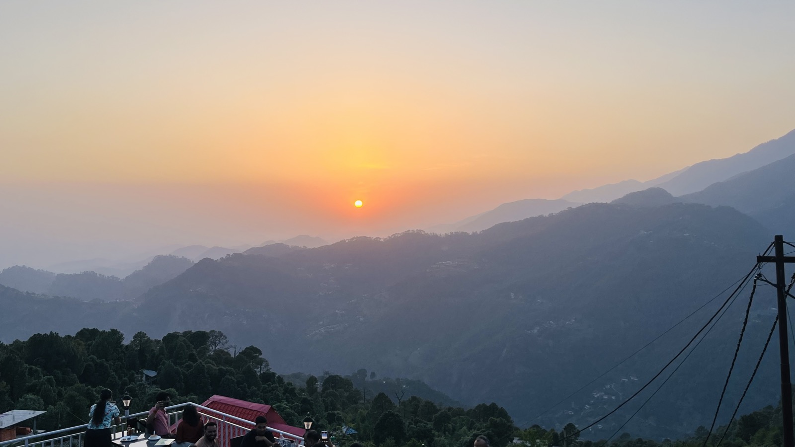 Golden sunset over Himalayan mountains