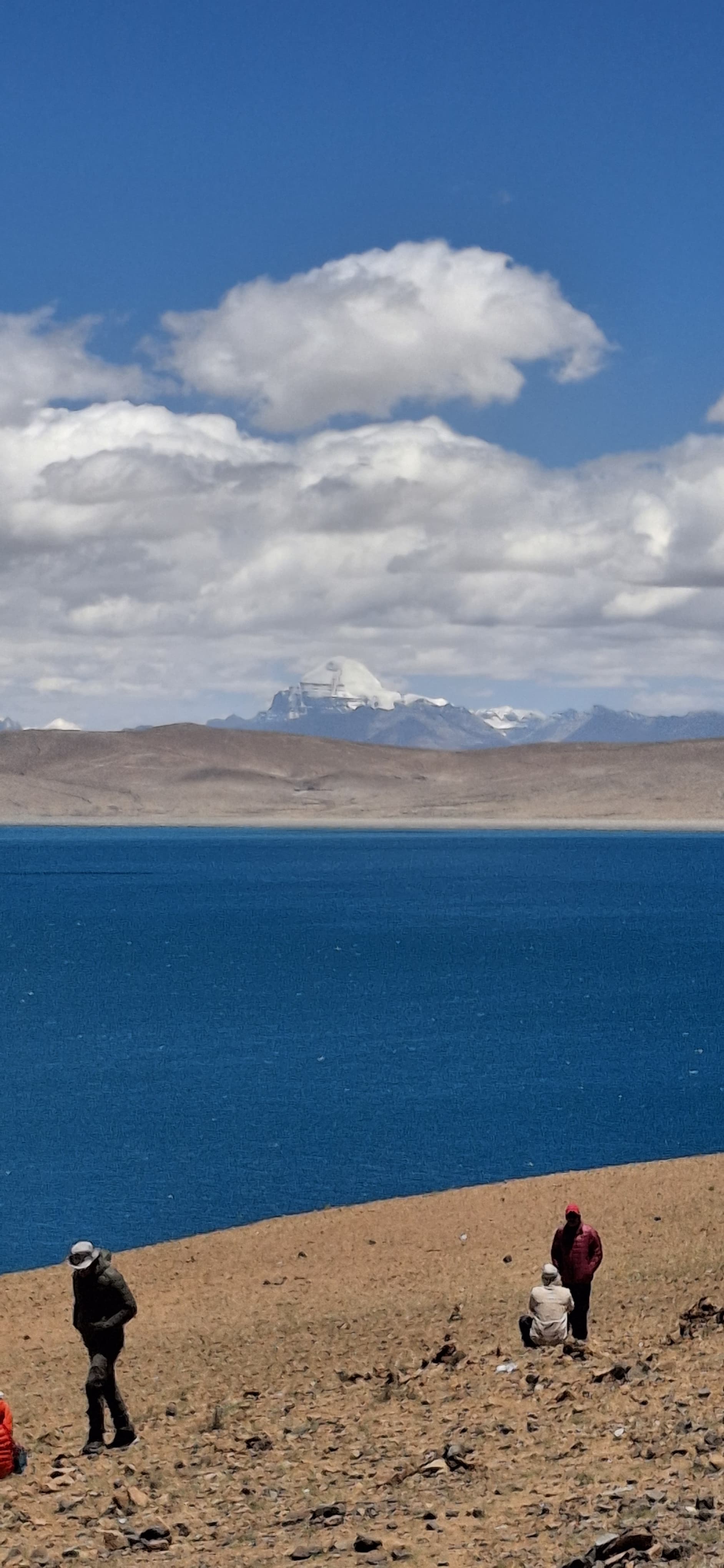 First glimpse of Mount Kailash from Rakshastal
