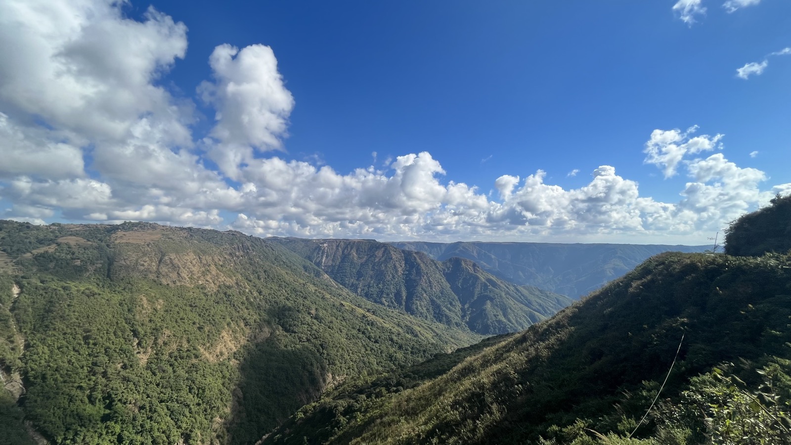 Panoramic mountain view in Meghalaya