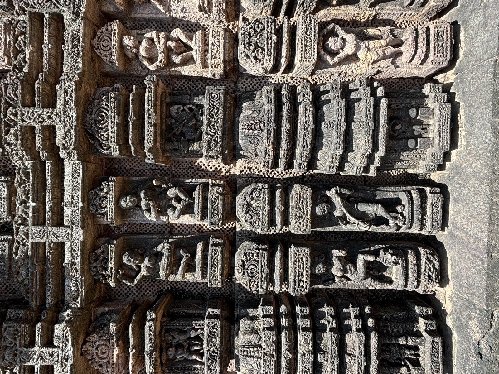 Intricate stone carvings at Konark